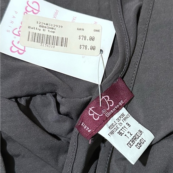 Born To Be/ Wrap Front Blouse/Color Grey
Size Large - Picture 8 of 8